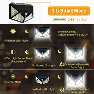 100LED solar wall light - 7DAY'S