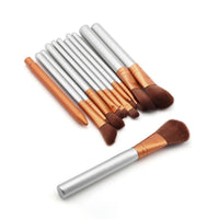 12pcs Makeup Brushes Set Pro Powder Foundation Eyeshadow Eyeliner Lip Brush Tool - 7DAY'S