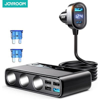 154W 9 in 1 Car Charger Adapter PD 3 Socket Cigarette Lighter Splitter Charge Independent Switches DC Cigarette Outlet - 7DAY'S