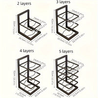 1PC Pot Rack Pot Storage Kitchen Stainless Steel Rack Layered Shelves Under Sink Multi - Layer Household Cabinet - 7DAY'S