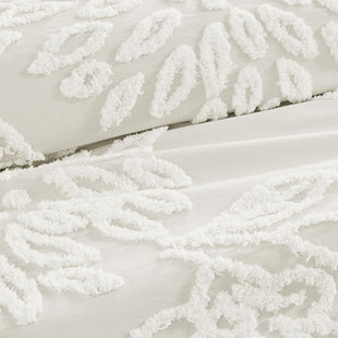 3 Piece Tufted Cotton Chenille Floral Comforter Set - 7DAY'S