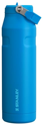 Stanley IceFlow Flip Straw 2.0 Water Bottle 24 oz | Built-In Straw for Travel and Sports | Lightweight and Leak Resistant | Insulated Stainless Steel | BPA-Free | Strawberry Cream