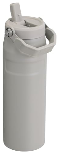 Stanley IceFlow Flip Straw 2.0 Water Bottle 24 oz | Built-In Straw for Travel and Sports | Lightweight and Leak Resistant | Insulated Stainless Steel | BPA-Free | Strawberry Cream