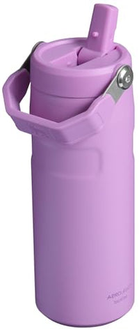 Stanley IceFlow Flip Straw 2.0 Water Bottle 24 oz | Built-In Straw for Travel and Sports | Lightweight and Leak Resistant | Insulated Stainless Steel | BPA-Free | Strawberry Cream