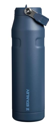 Stanley IceFlow Flip Straw 2.0 Water Bottle 24 oz | Built-In Straw for Travel and Sports | Lightweight and Leak Resistant | Insulated Stainless Steel | BPA-Free | Strawberry Cream