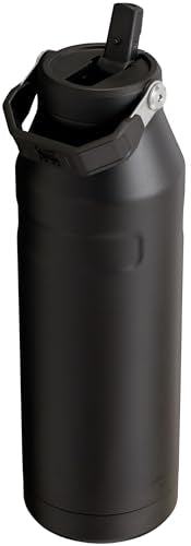 Stanley IceFlow Flip Straw 2.0 Water Bottle 24 oz | Built-In Straw for Travel and Sports | Lightweight and Leak Resistant | Insulated Stainless Steel | BPA-Free | Strawberry Cream
