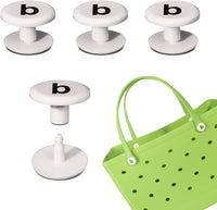 4 - Pack Replacement Rivets for Bogg Bag,Replacement Rivets with b for Beach Tote Bogg Bag Repair Buttons for Women Rubber Tote Accessories - 7DAY'S