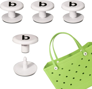 4-Pack Replacement Rivets for Bogg Bag,Replacement Rivets with b for Beach Tote Bogg Bag Repair Buttons for Women Rubber Tote Accessories