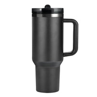 40 oz Tumbler with Handle Quenchers ProTour Detachable Flip Straw Lid Tumbler,Vacuum Insulated Tumblers with Top Leak Proof Lids and Flip Straw,Reusable Insulated Cup (A - Black White Check, 40 oz) - 7DAY'S