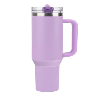 40 oz Tumbler with Handle Quenchers ProTour Detachable Flip Straw Lid Tumbler,Vacuum Insulated Tumblers with Top Leak Proof Lids and Flip Straw,Reusable Insulated Cup (A-Black White Check, 40 oz)