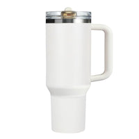 40 oz Tumbler with Handle Quenchers ProTour Detachable Flip Straw Lid Tumbler,Vacuum Insulated Tumblers with Top Leak Proof Lids and Flip Straw,Reusable Insulated Cup (A - Black White Check, 40 oz) - 7DAY'S