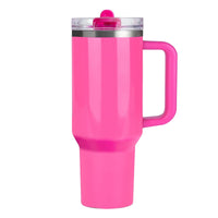 40 oz Tumbler with Handle Quenchers ProTour Detachable Flip Straw Lid Tumbler,Vacuum Insulated Tumblers with Top Leak Proof Lids and Flip Straw,Reusable Insulated Cup (A - Black White Check, 40 oz) - 7DAY'S