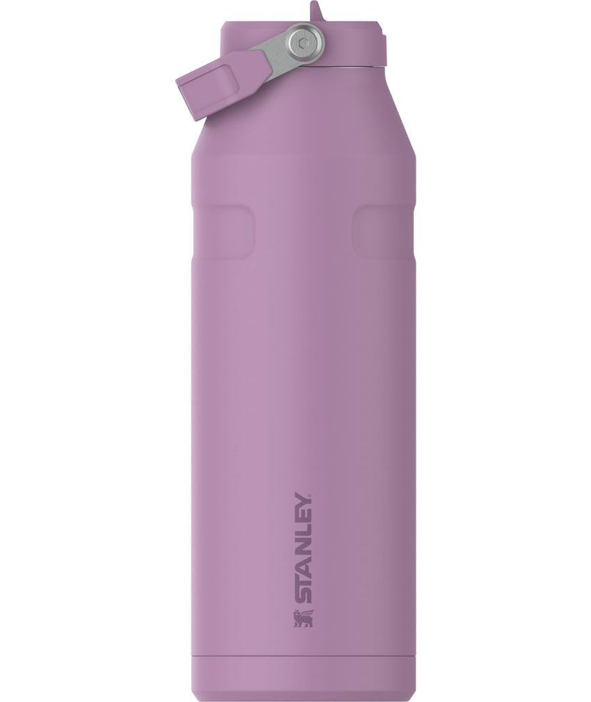 Stanley IceFlow Flip Straw 2.0 Water Bottle 24 oz | Built-In Straw for Travel and Sports | Lightweight and Leak Resistant | Insulated Stainless Steel | BPA-Free | Strawberry Cream