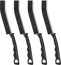 4TH Multi - Purpose Hard Bristle Crevice Cleaning Brush - Deep Reach Gap Cleaning Tool for Household Use - Versatile, Durable, Thin Brush to Clean Tight Spaces - 4 Pcs, Black - 7DAY'S