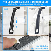4TH Multi - Purpose Hard Bristle Crevice Cleaning Brush - Deep Reach Gap Cleaning Tool for Household Use - Versatile, Durable, Thin Brush to Clean Tight Spaces - 4 Pcs, Black - 7DAY'S