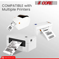 5 Core 4"x6" Direct Thermal Shipping Label 16Pk 4x6 Roll Direct 250/paper Sticker/Perforated White Mailing Labels, Commercial Grade, Premium Adhesive, Works w Most Thermal Printers - DTL 16PK - 7DAY'S