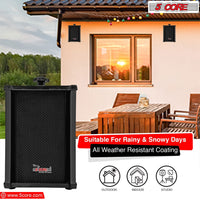 5 CORE Outdoor Speakers Pair Stereo in Wall Speaker 100W Peak Passive Mount Wired Waterproof Patio House Garage Indoor Exterior Audio System Bocinas para Casa - 10T G 2PCS - 7DAY'S