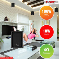 5 CORE Outdoor Speakers Pair Stereo in Wall Speaker 100W Peak Passive Mount Wired Waterproof Patio House Garage Indoor Exterior Audio System Bocinas para Casa - 10T G 2PCS - 7DAY'S
