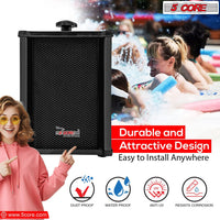 5 CORE Outdoor Speakers Pair Stereo in Wall Speaker 100W Peak Passive Mount Wired Waterproof Patio House Garage Indoor Exterior Audio System Bocinas para Casa - 10T G 2PCS - 7DAY'S