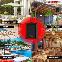 5 CORE Outdoor Speakers Pair Stereo in Wall Speaker 100W Peak Passive Mount Wired Waterproof Patio House Garage Indoor Exterior Audio System Bocinas para Casa - 10T G 2PCS - 7DAY'S