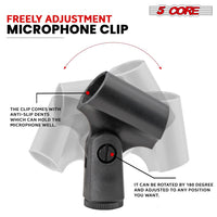 5 CORE Professional Instrument Microphone Pencil Mic Condenser Cardioid Unidirectional Stick Microfono with Windscreen Mic Clip & Case - INSTRU MIC 300 BLK - 7DAY'S