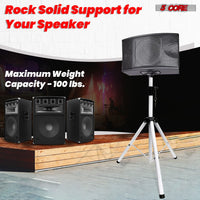 5 Core Speaker Stand Tripod Floor Tall Adjustable Up to 72 Inch DJ Studio Monitor Stands Pole Mount - SS ECO 1PK WOB - 7DAY'S