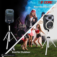 5 Core Speaker Stand Tripod Floor Tall Adjustable Up to 72 Inch DJ Studio Monitor Stands Pole Mount - SS ECO 1PK WOB - 7DAY'S