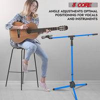 5 Core Tripod Mic Stand Floor 4Pcs Adjustable 18 to 72 Inches Sturdy Boom Arm Holder Microphone Stands Pedestal Para Microfono for Singing - 7DAY'S