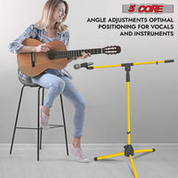 5 Core Tripod Mic Stand Floor 4Pcs Adjustable 18 to 72 Inches Sturdy Boom Arm Holder Microphone Stands Pedestal Para Microfono for Singing - 7DAY'S