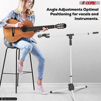 5 Core Tripod Mic Stand Floor 4Pcs Adjustable 18 to 72 Inches Sturdy Boom Arm Holder Microphone Stands Pedestal Para Microfono for Singing - 7DAY'S