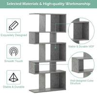 5 Cubes Ladder Shelf Corner Bookshelf Display Rack Bookcase - 7DAY'S