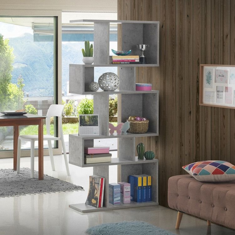 5 Cubes Ladder Shelf Corner Bookshelf Display Rack Bookcase - 7DAY'S