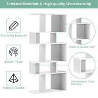 5 Cubes Ladder Shelf Corner Bookshelf Display Rack Bookcase - 7DAY'S