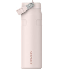 Stanley IceFlow Flip Straw 2.0 Water Bottle 24 oz | Built-In Straw for Travel and Sports | Lightweight and Leak Resistant | Insulated Stainless Steel | BPA-Free | Strawberry Cream