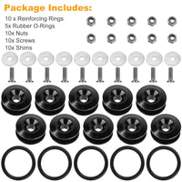 5Set Car Quick Release Bumper Fasteners Front Rear Bumper Holders Trunk Fender Hatch Lids Kit - 7DAY'S