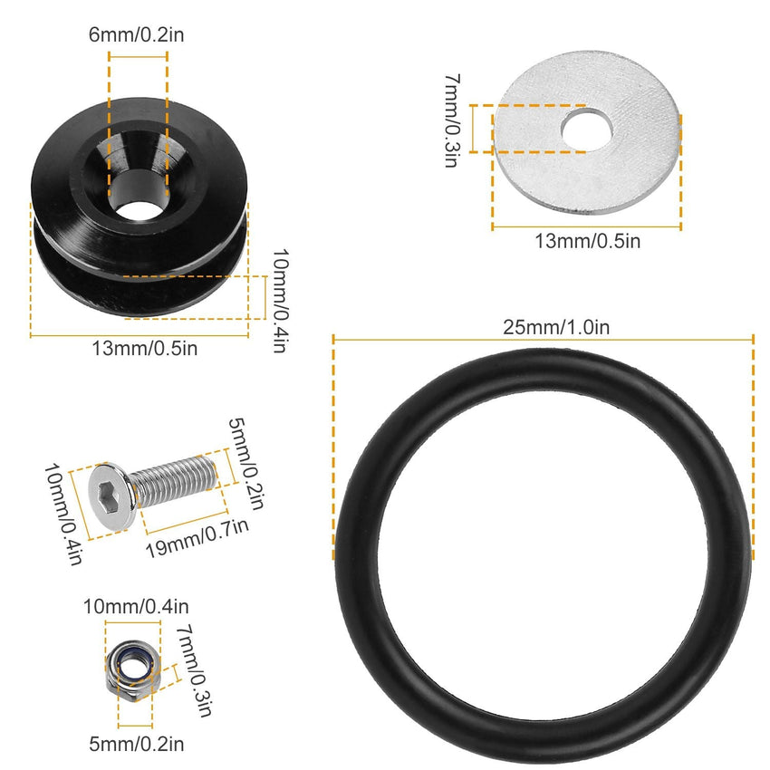 5Set Car Quick Release Bumper Fasteners Front Rear Bumper Holders Trunk Fender Hatch Lids Kit - 7DAY'S