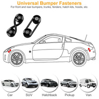 5Set Car Quick Release Bumper Fasteners Front Rear Bumper Holders Trunk Fender Hatch Lids Kit - 7DAY'S
