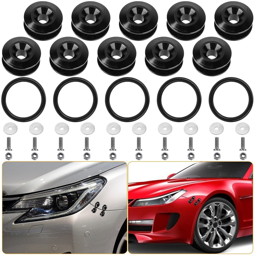 5Set Car Quick Release Bumper Fasteners Front Rear Bumper Holders Trunk Fender Hatch Lids Kit - 7DAY'S
