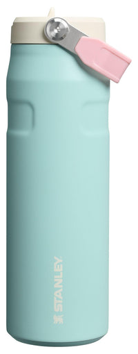 Stanley IceFlow Flip Straw 2.0 Water Bottle 24 oz | Built-In Straw for Travel and Sports | Lightweight and Leak Resistant | Insulated Stainless Steel | BPA-Free | Strawberry Cream