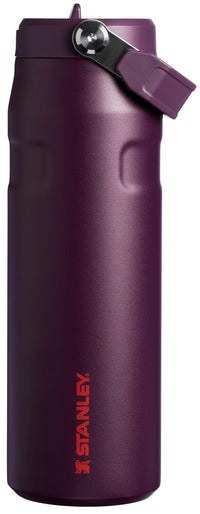 Stanley IceFlow Flip Straw 2.0 Water Bottle 24 oz | Built-In Straw for Travel and Sports | Lightweight and Leak Resistant | Insulated Stainless Steel | BPA-Free | Strawberry Cream