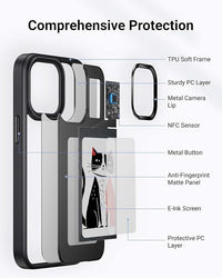 7DAY'S 2024 New Arrival DIY E Ink Smart Case for iPhone 13,14,15 Pro Max Case Smart INK - 7DAY'S