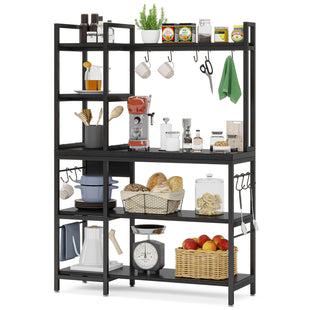 7DAY'S Kitchen Baker's Rack, 5 - Tier Utility Storage Shelf with Hutch - 7DAY'S