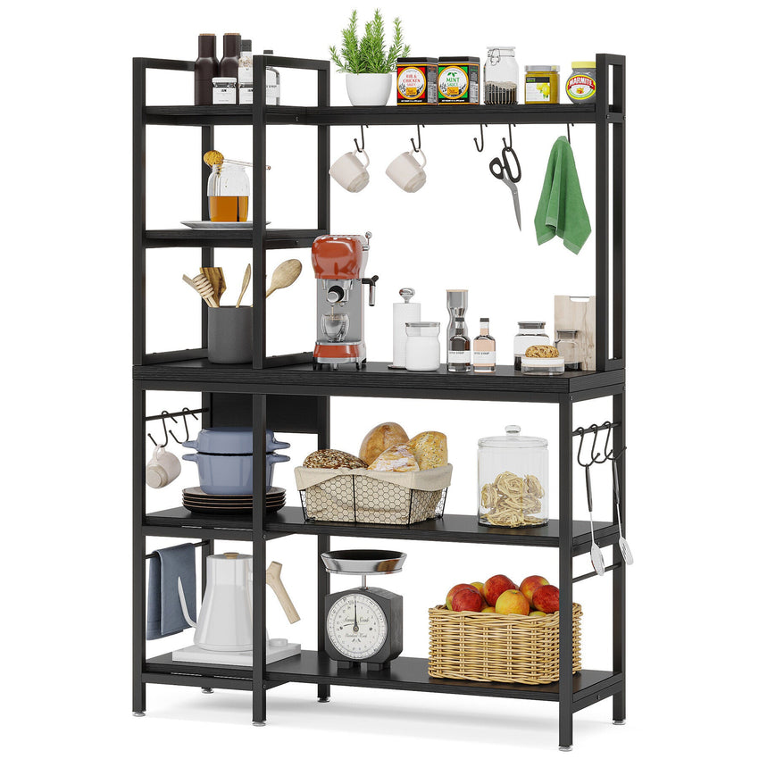 7DAY'S Kitchen Baker's Rack, 5 - Tier Utility Storage Shelf with Hutch - 7DAY'S