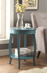 Aberta Teal Finish Accent Table - 7DAY'S