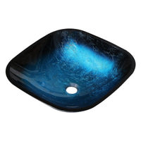 Above Counter Artistic Tempered Glass Bathroom Sink Transparent Counter Top Bathroom Single Bowl Vessel Basin - 7DAY'S