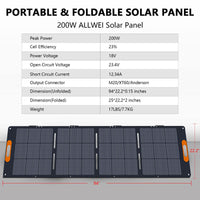 ALLWEI Portable Power Station 300W, 280Wh Solar Generator with 110V Pure Sine Wave AC Outlet, Backup Lithium Battery Generator for CPAP Outdoor RV Camping Emergency Home Use - 7DAY'S