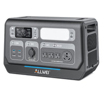 ALLWEI Portable Power Station 300W, 280Wh Solar Generator with 110V Pure Sine Wave AC Outlet, Backup Lithium Battery Generator for CPAP Outdoor RV Camping Emergency Home Use - 7DAY'S