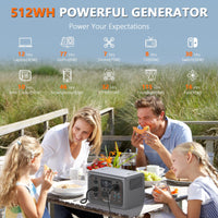 ALLWEI Portable Power Station 300W, 280Wh Solar Generator with 110V Pure Sine Wave AC Outlet, Backup Lithium Battery Generator for CPAP Outdoor RV Camping Emergency Home Use - 7DAY'S