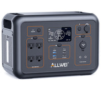 ALLWEI Portable Power Station 300W, 280Wh Solar Generator with 110V Pure Sine Wave AC Outlet, Backup Lithium Battery Generator for CPAP Outdoor RV Camping Emergency Home Use - 7DAY'S