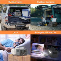 ALLWEI Portable Power Station 300W, 280Wh Solar Generator with 110V Pure Sine Wave AC Outlet, Backup Lithium Battery Generator for CPAP Outdoor RV Camping Emergency Home Use - 7DAY'S